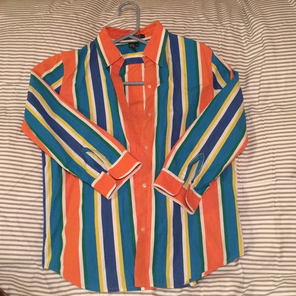 Ralph Lauren Tops - Vintage Ralph Lauren button up multi stripes